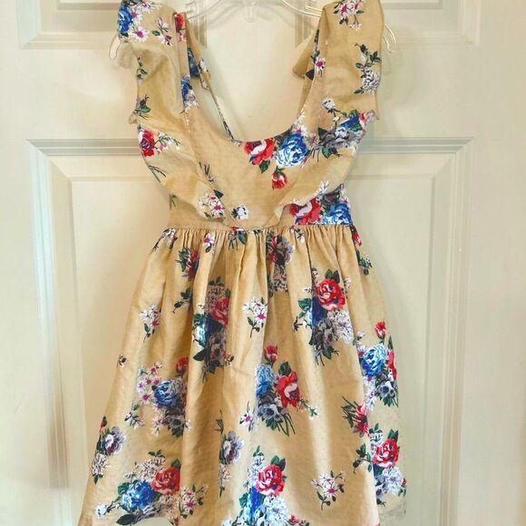 Lacey Lane Girls Size 4T Floral Flutter Sleeve Sundress for Casual Occasions - Picture 6 of 11